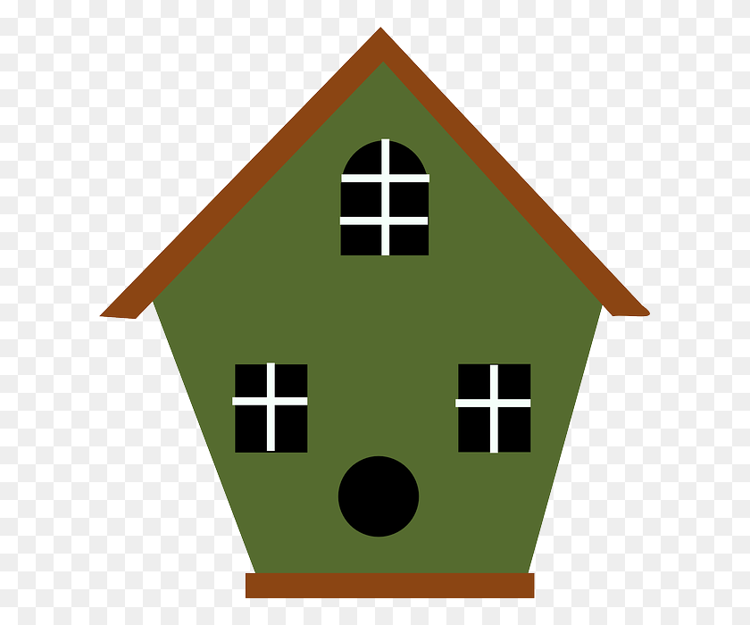 617x640 Home Clipart Green - House Clipart Free
