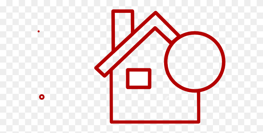 600x365 Home Clipart Red House - Red Square Clipart
