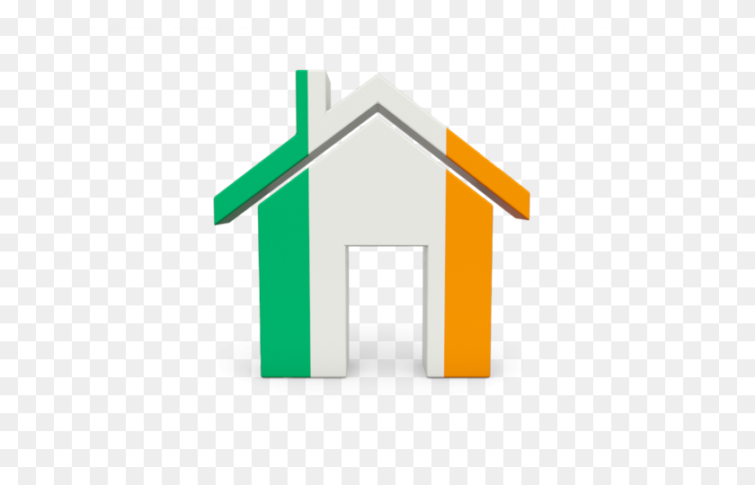 640x480 Inicio Icono De La Ilustración De La Bandera De Irlanda - Bandera Irlandesa Png