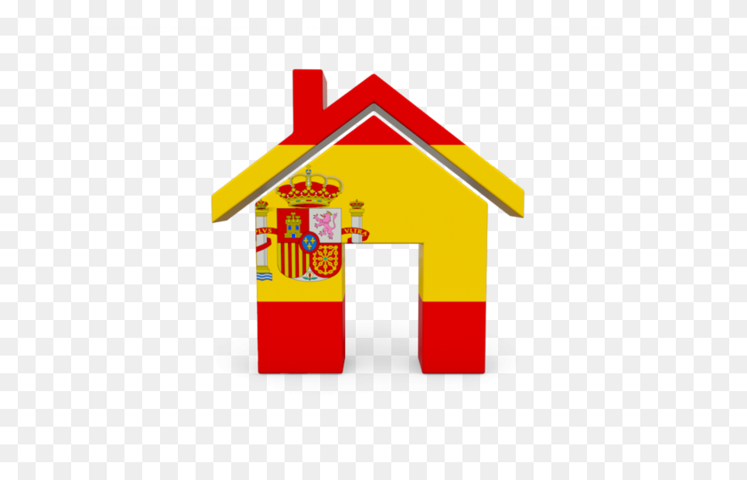 640x480 Home Icon Illustration Of Flag Of Spain - Spain Flag PNG