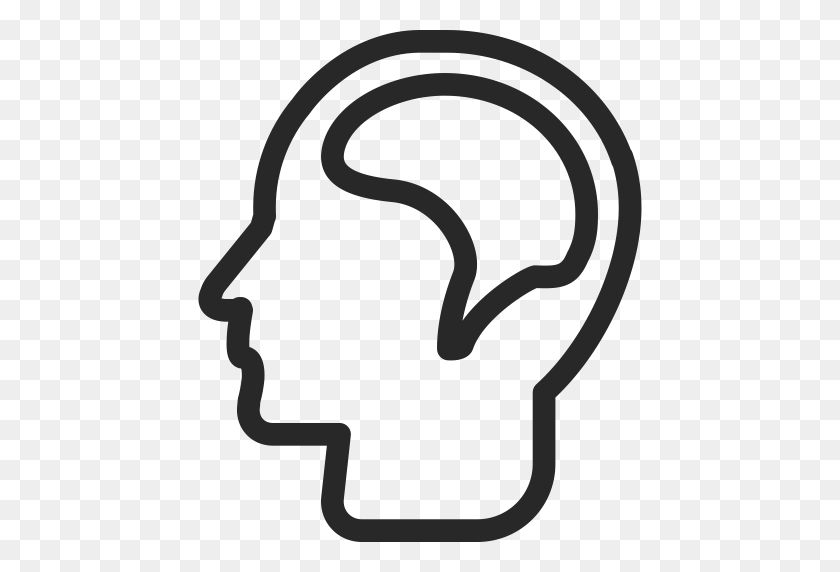 512x512 Главная Тренировка Правого Мозга, Мозг, Значок Головы С Png И Вектором - Черно-Белый Клипарт Для Мозга