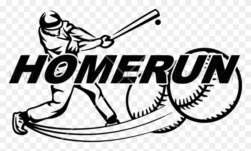825x473 Home Run Swoosh Production Ready Artwork For T Shirt Printing - Run Black And White Clipart