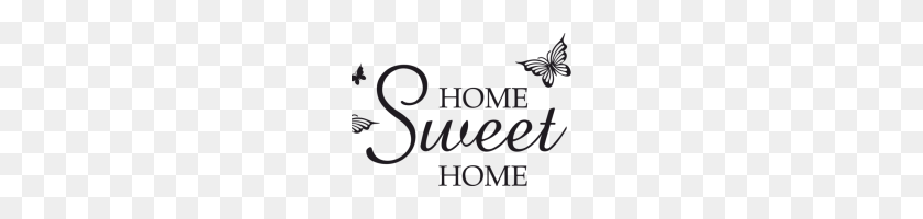 200x140 Home Sweet Home Clip Art Home Sweet Home Butterfly Dxf Png - Butterfly Clipart Black And White