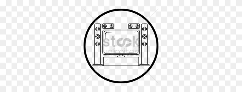 260x260 Home Theater Systems Clipart - Movie Screen Clipart