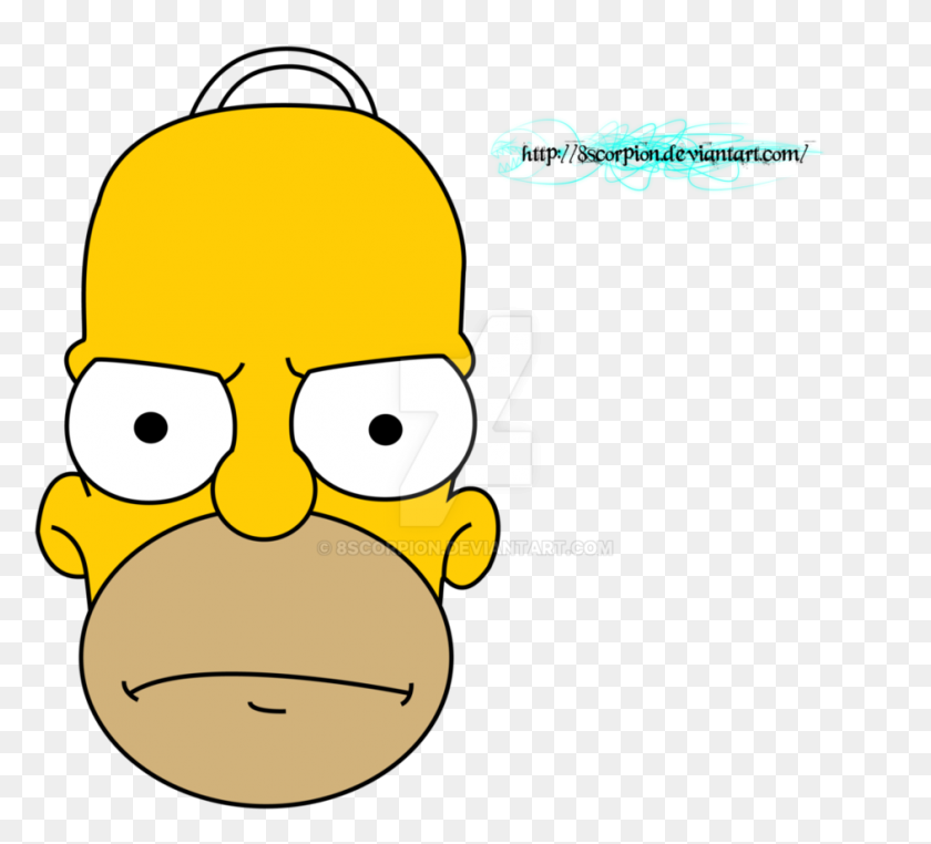 942x849 Homer Simpson Face Render Png - Homer Simpson Clipart