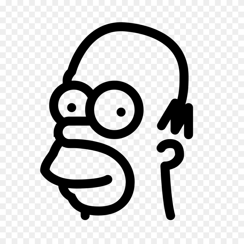 1600x1600 Homer Simpson Icon - Simpson PNG