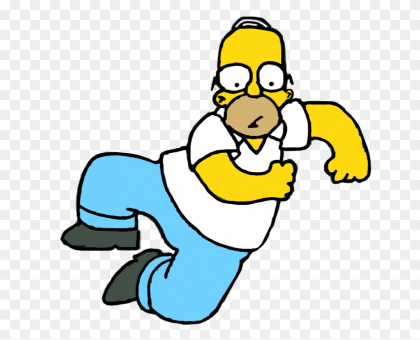 Homer Simpson Jumping For Joy - Jumping For Joy Clipart