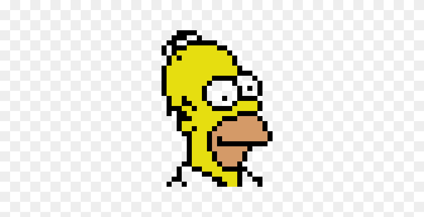 340x370 Homer Simpson Pixel Art Maker - Imágenes Prediseñadas De Homer Simpson