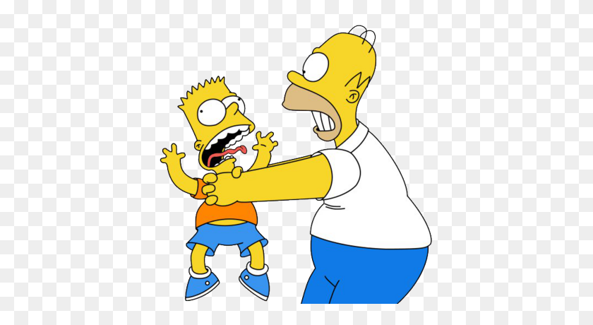 390x400 Homero Bart Simpson Y De Dibujos Animados - Homero Png