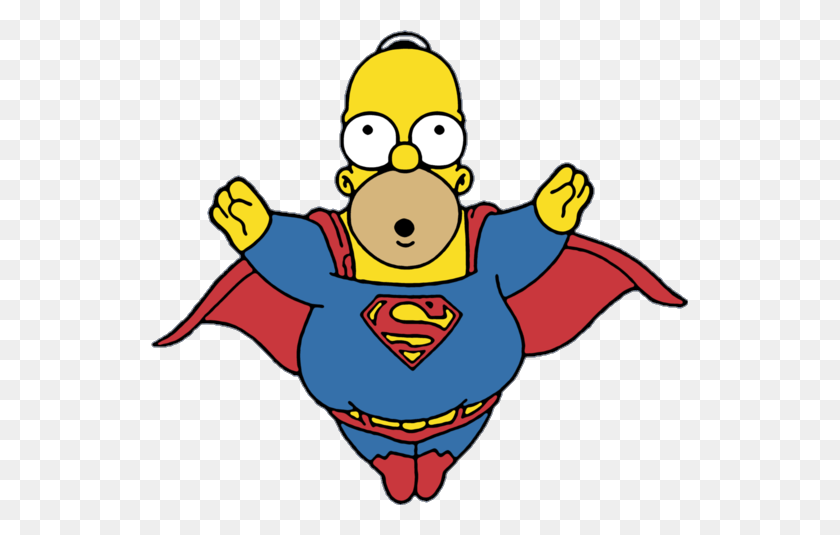537x475 Homero Simpson Superman - Homero PNG
