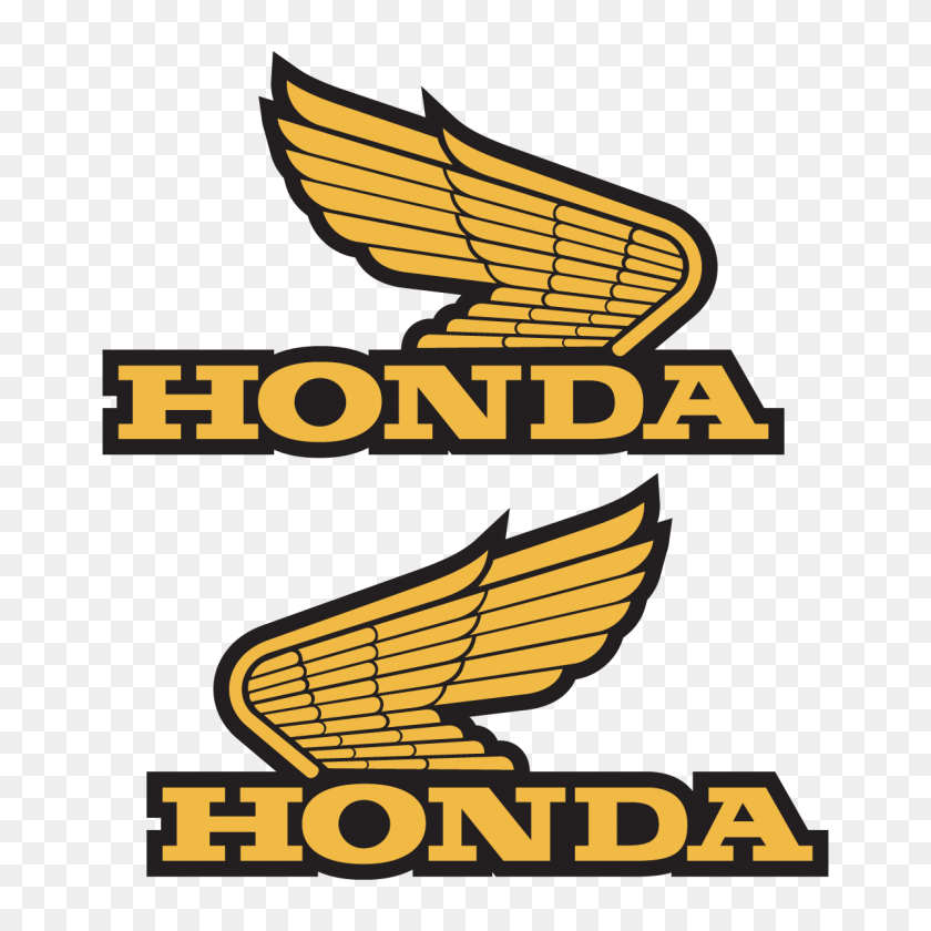 1200x1200 Honda Gold Wing Logotipo De La Calcomanía De La Etiqueta Engomada Del Vector De La Silueta De Vector Libre - Etiqueta Engomada De Oro Png