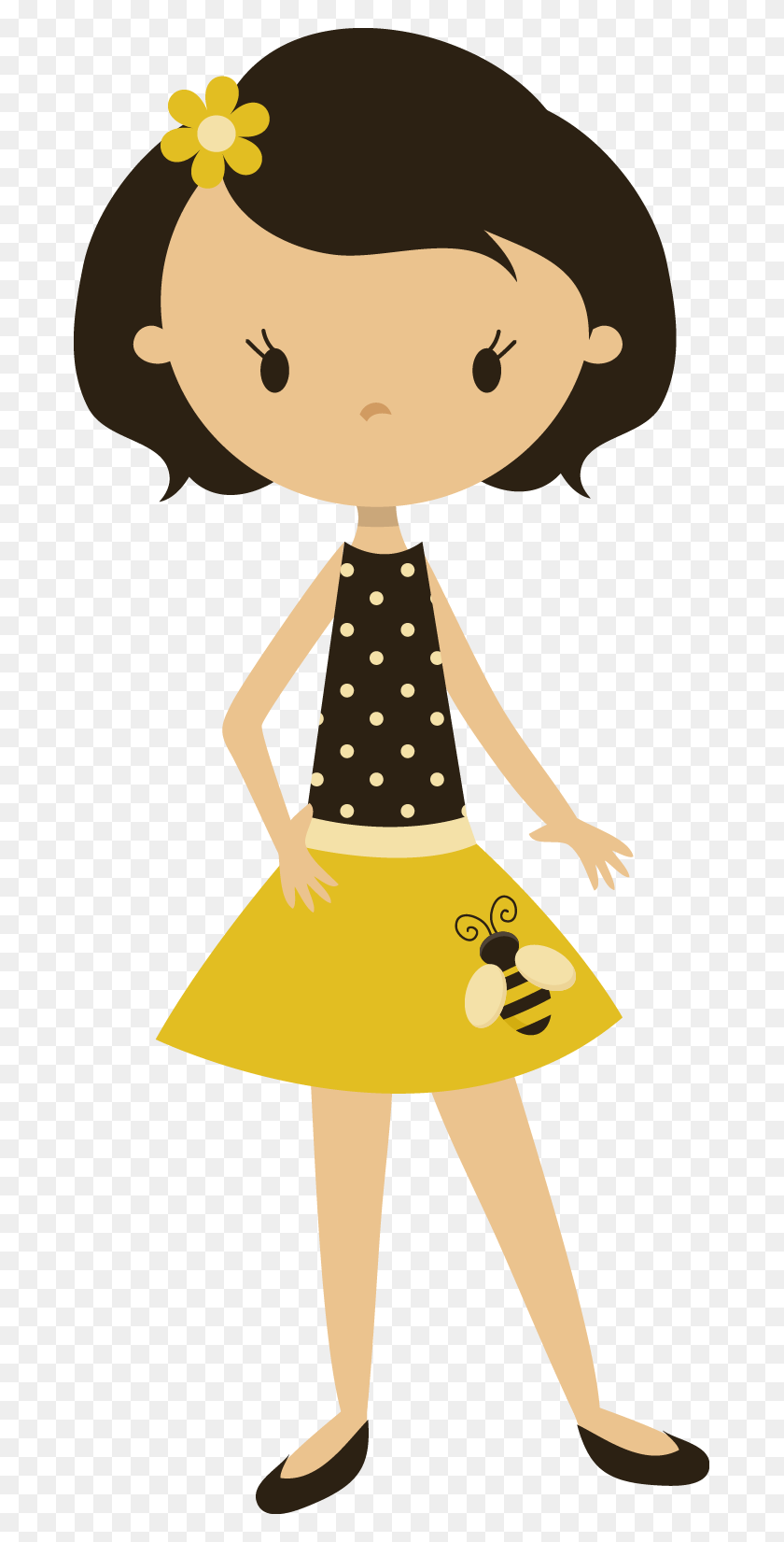 681x1591 Honey Bee - Crafting Clipart