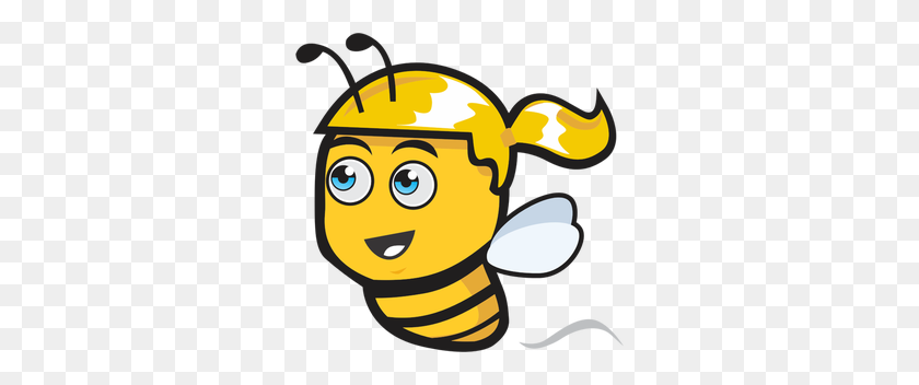 300x292 Honey Bee Clip Art Free - Clipart Black And White Bee