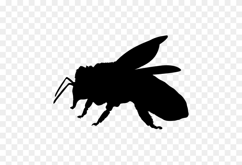 512x512 Медоносная Пчела Силуэт - Медоносная Пчела Png