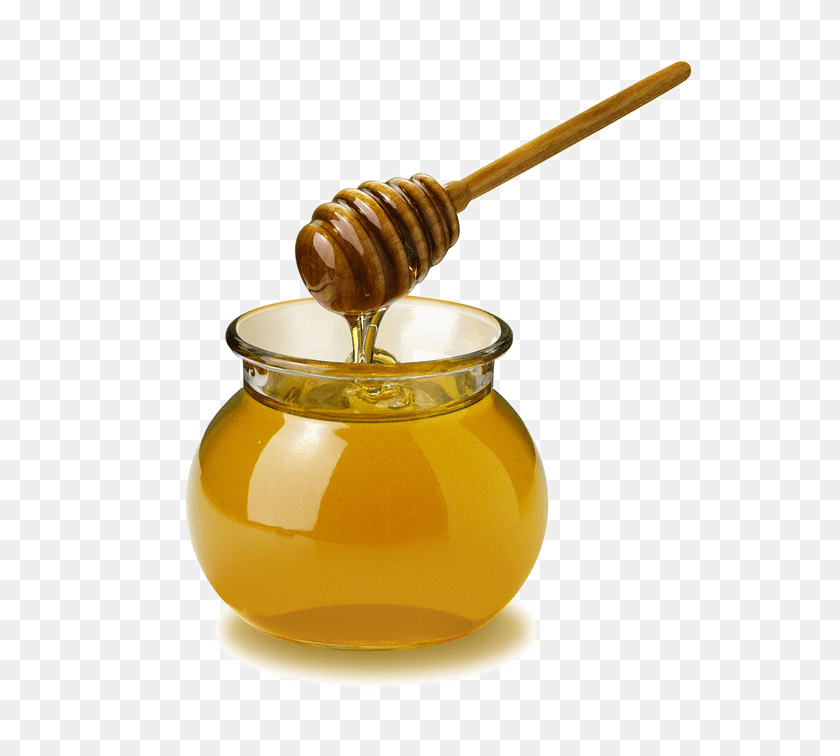 600x696 Honey Open Pot Spoon Transparent Png - Honey Jar PNG