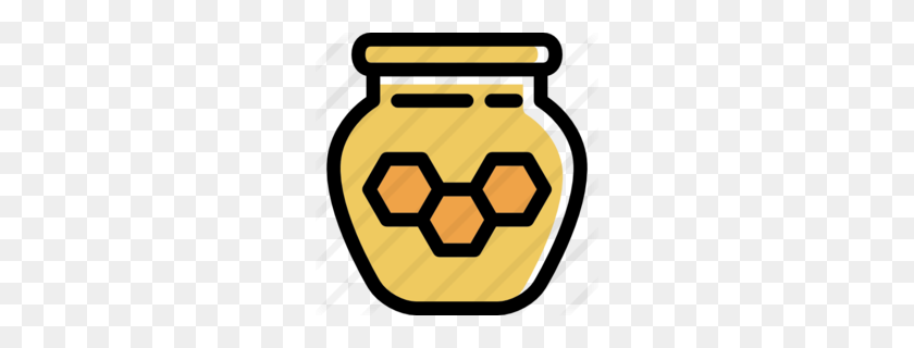 260x260 Honey Pot Clipart - Honey Jar Clipart