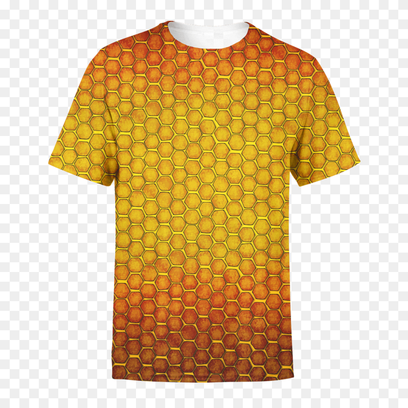 1024x1024 Сотовая Рубашка Унисекс - Сотовый Узор Png