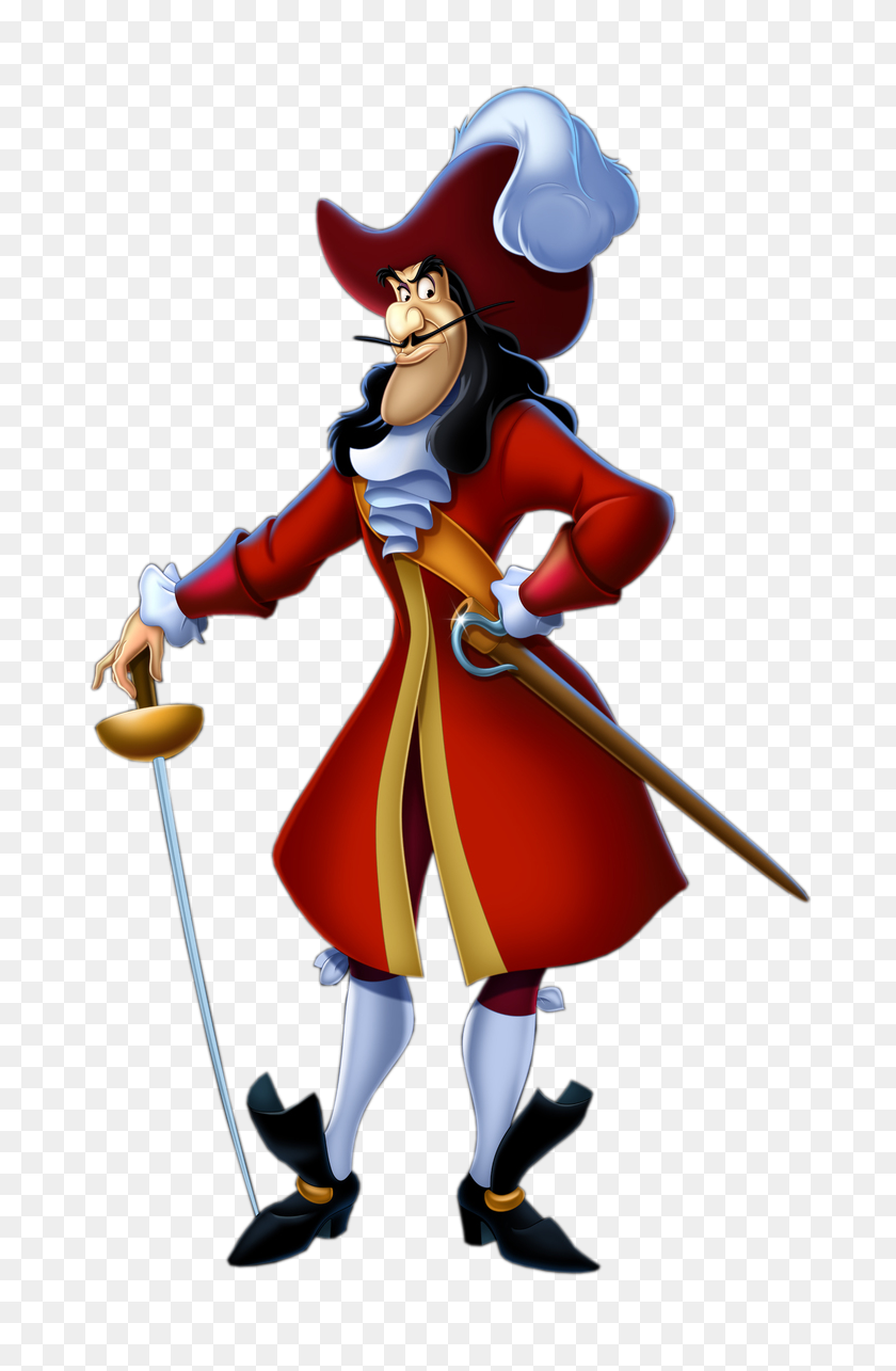 750x1225 Hook Clipart Capatain - Pirate Hook Clipart