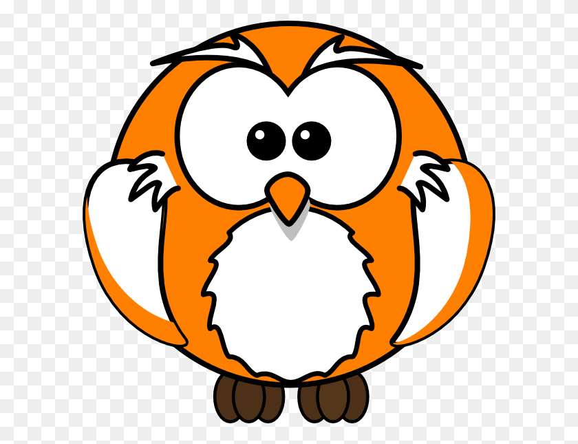 600x585 Hoot Clipart Orange Owl - Pansy Clipart