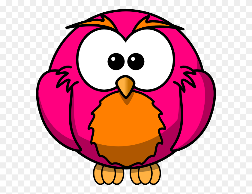 600x585 Hoot Clipart Orange Owl - Purple Owl Clipart