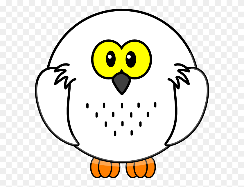 600x585 Hoot Clipart Snow Owl - Flying Owl Clipart Black And White