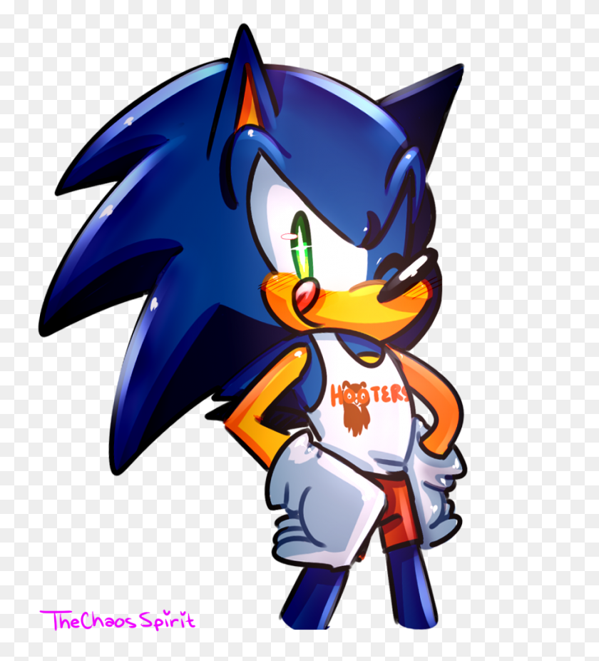 900x1000 Hooters Camarero Sonic Sonic Hooters Conoce Tu Meme - Sonic Fuerzas Png