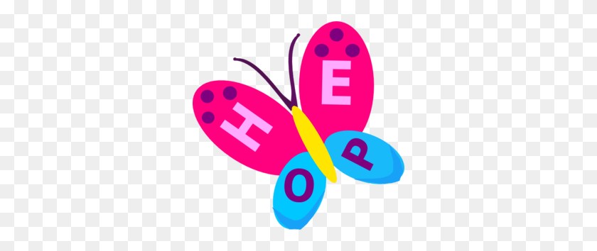 298x294 Hope Butterfly Cliparts - Pink Butterfly Clipart