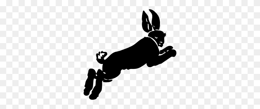 300x294 Hopping Rabbit Clip Art - White Bunny Clipart