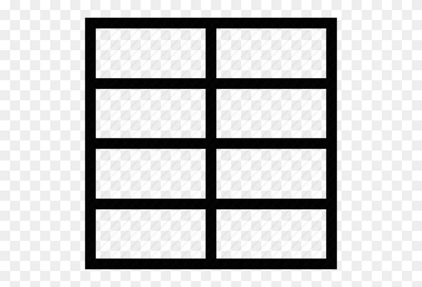 512x512 Horizontal Grid Layout - Grid Pattern PNG
