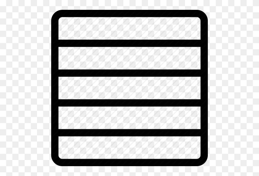 512x512 Horizontal, Pattern, Prison, Tile Icon - Horizontal Lines PNG