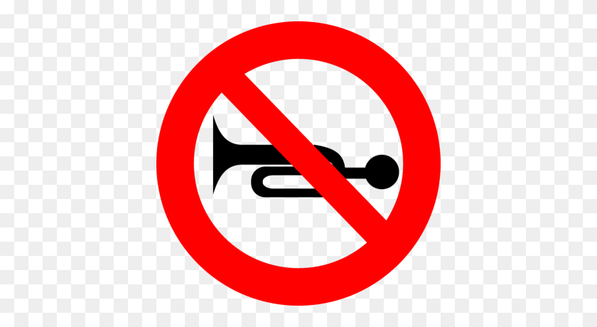 400x400 Horn Prohibited Sign Starretro Sign - Prohibited Sign PNG