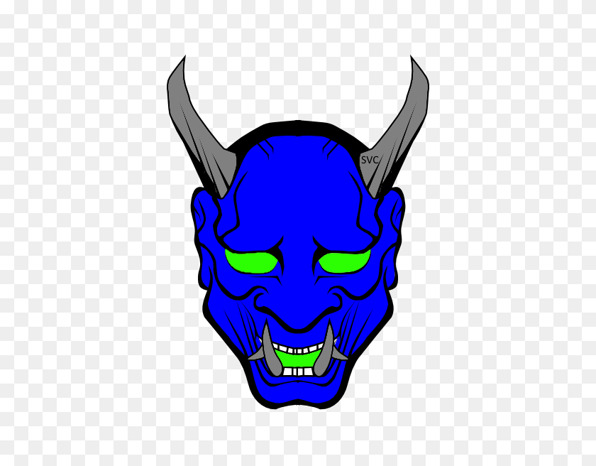 444x596 Horns Clipart Blue Devil - Devil Horns Clip Art
