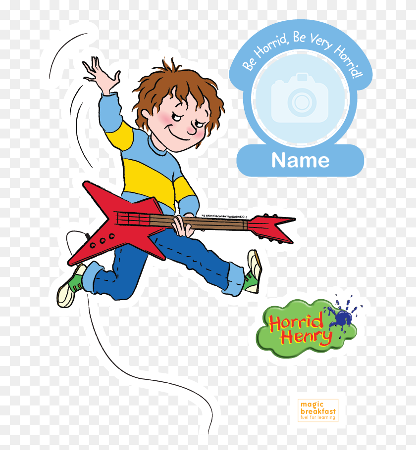 679x850 Horrid Henry Exclusive T Shirts - Boy Eating Breakfast Clipart
