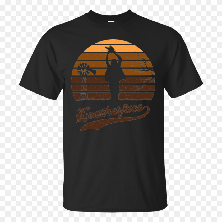 1155x1155 Horror Sun Set Leatherface T Shirt Pop Up Tee - Leatherface PNG