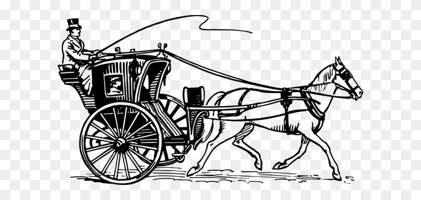 610x340 Horse And Buggy Carriage Horse Drawn Vehicle Coloring Book Free - Horse And Buggy Clipart