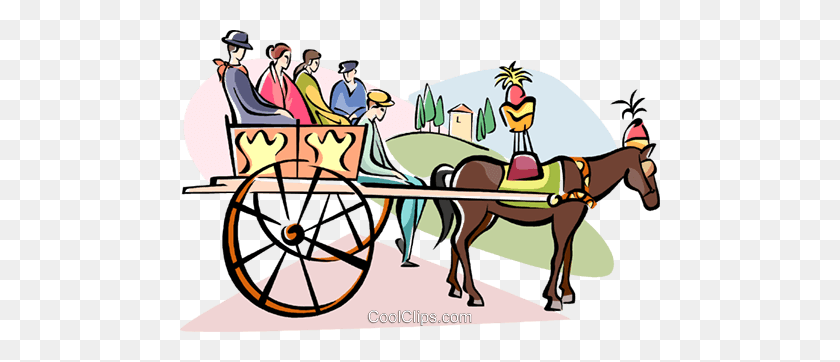 480x302 Horse Carriage Ride In Palermo, Sicily Royalty Free Vector Clip - Ride A Horse Clipart