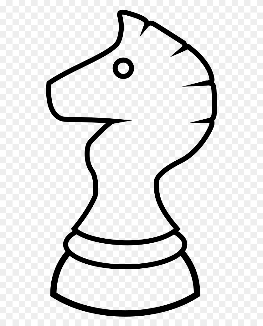 546x981 Конь Шахматная Фигура Контур Png Скачать Бесплатно - Контур Рыбы Png
