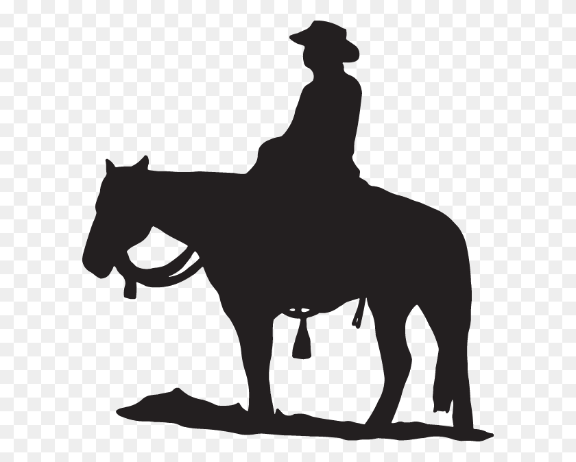 600x614 Лошадь Конный Спорт Ковбой Силуэт Картинки - Ковбой Лошадь Клипарт