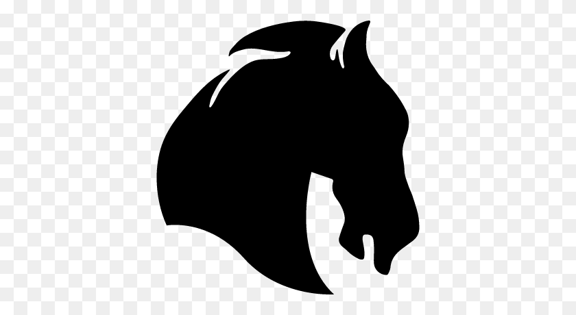 400x400 Horse Face Silhouette Right Side View Variant Free Vectors - Face Silhouette PNG