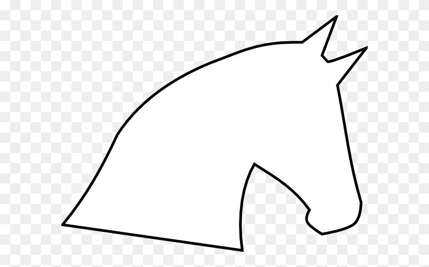 600x464 Horse Head Outline Png, Clip Art For Web - Horse Head Clipart Black And White
