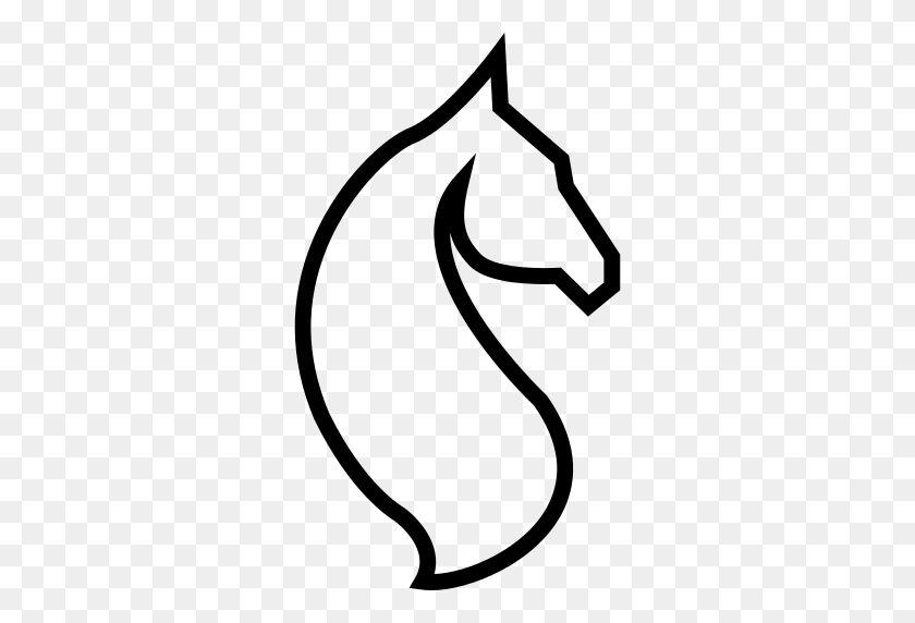 512x512 Horse Head Outline Png Icon - Horse Head PNG