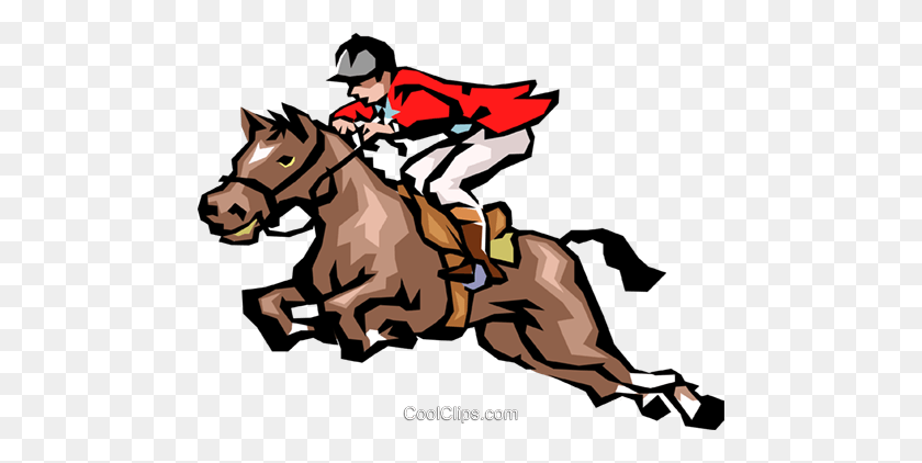 480x362 Прыжки На Лошадях Роялти Бесплатно Векторные Иллюстрации - Конный Клипарт
