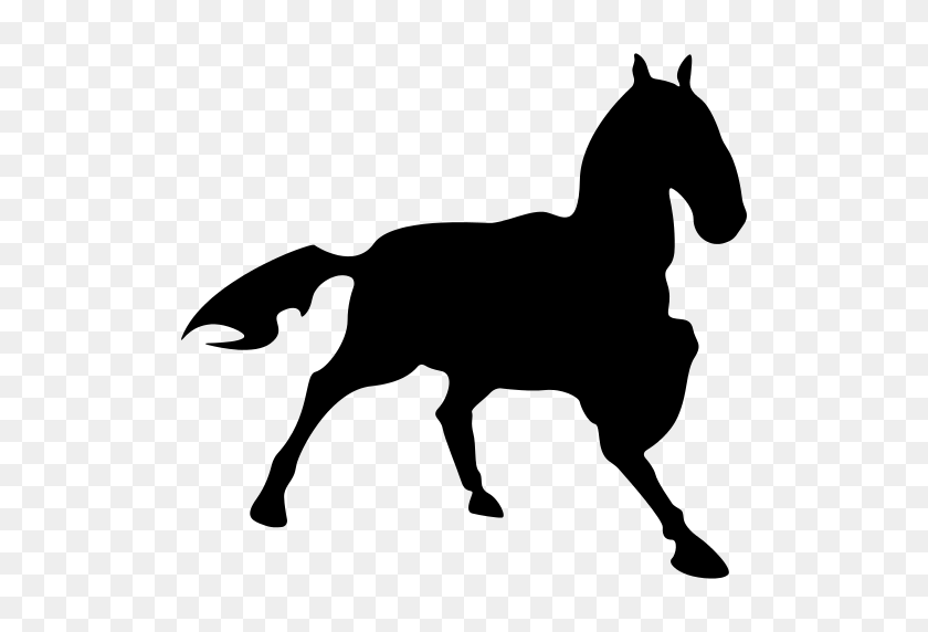 512x512 Horse Making A Pose Silhouette Png Icon - Mustang Horse PNG