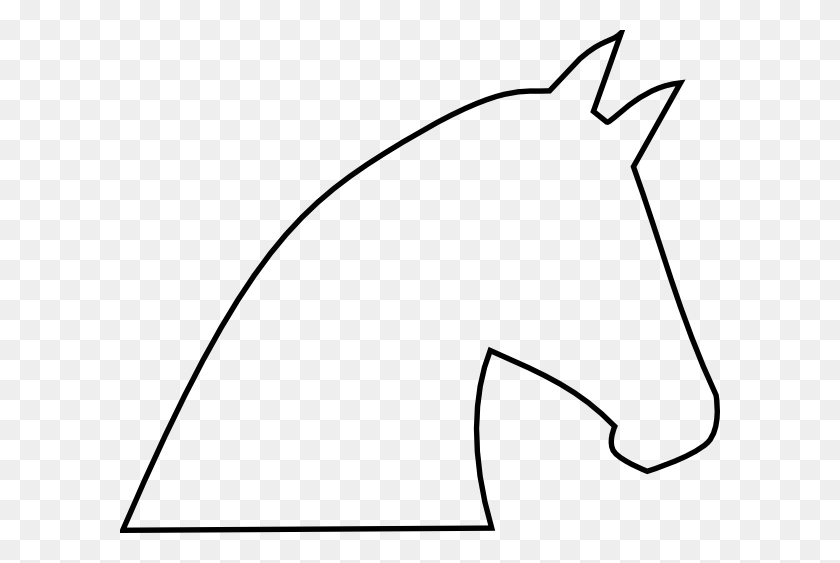 600x503 Лошадь Контур Без Заливки Картинки - Белая Лошадь Клипарт