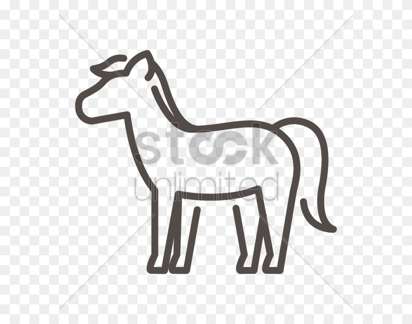 600x600 Horse Outline Vector Image - Horse Clipart Outline