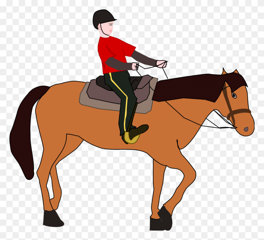 900x814 Horse Rider Clipart - Horse And Cart Clipart