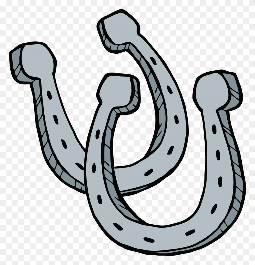 2400x2503 Horse Shoes Clipart - Horse And Buggy Clipart