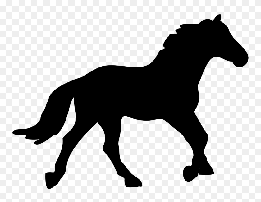 1004x760 Horse Silhouette - Horse Border Clip Art