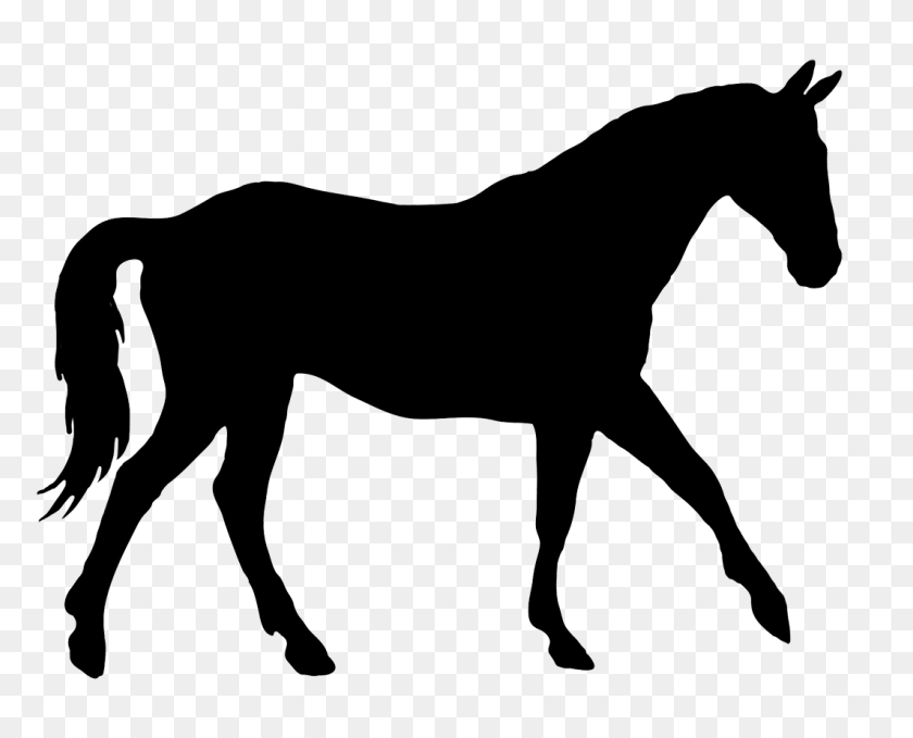 1063x844 Лошадь Силуэт Картинки - Фургон Черно-Белый Клипарт