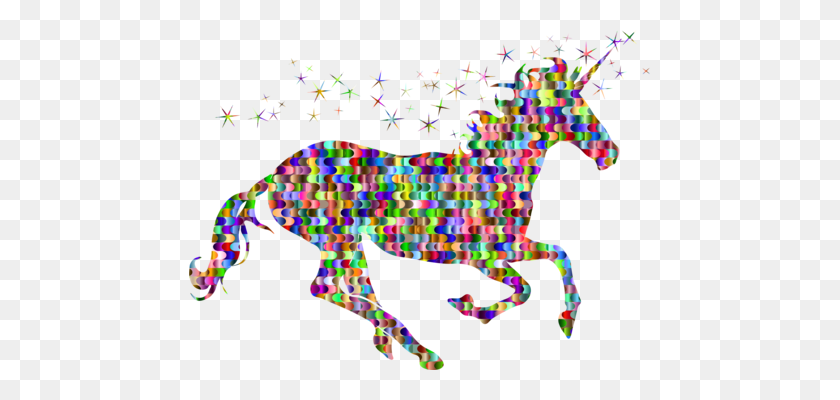 461x340 Horse Winged Unicorn Silhouette Sticker - Flying Unicorn Clipart